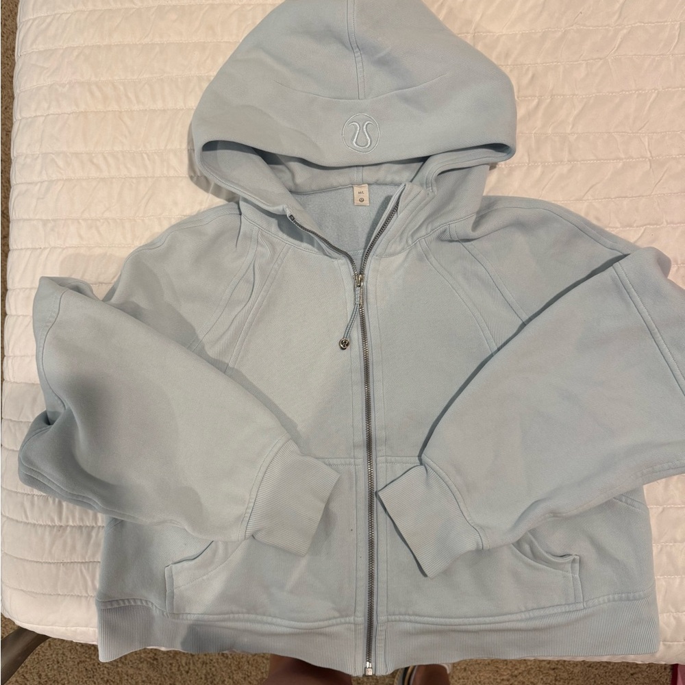 lululemon athletica Women’s Pale Blue Hooded Zip Jacket